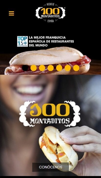 100 Montaditos Website