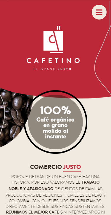 Sitio web Cafetino