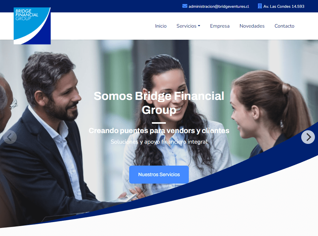 Sitio web Bridge Financial Group