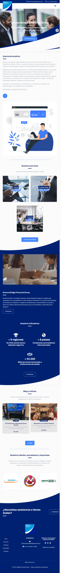 Sitio web Bridge Financial Group