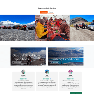 Sitio web High Mountain Experience (HME)