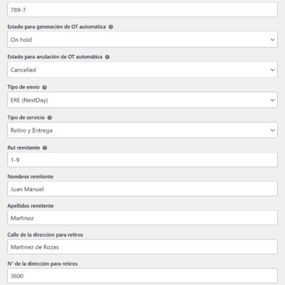 Plugin a medida para Postal Chile