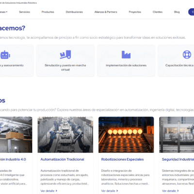 IGPS – sitio web B2B de robótica colaborativa