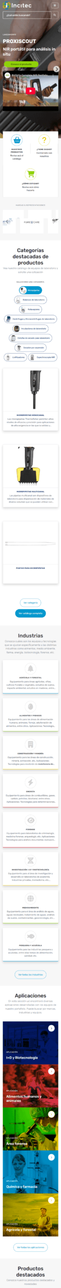 Sitio web corporativo y cotizador B2B Incitec