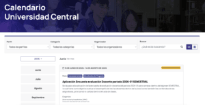 calendario universidad cental