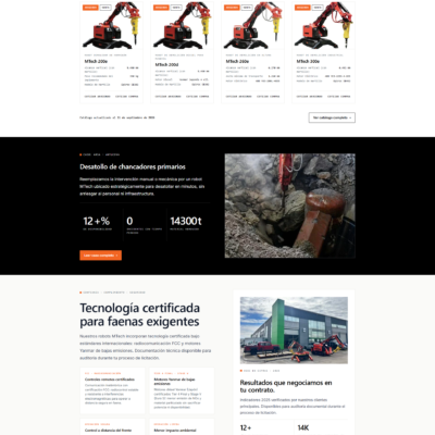 Sitio web Mkina / MTech
