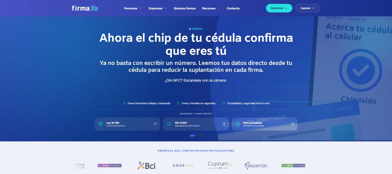 Sitio web FirmaYa