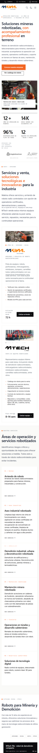 Sitio web Mkina / MTech