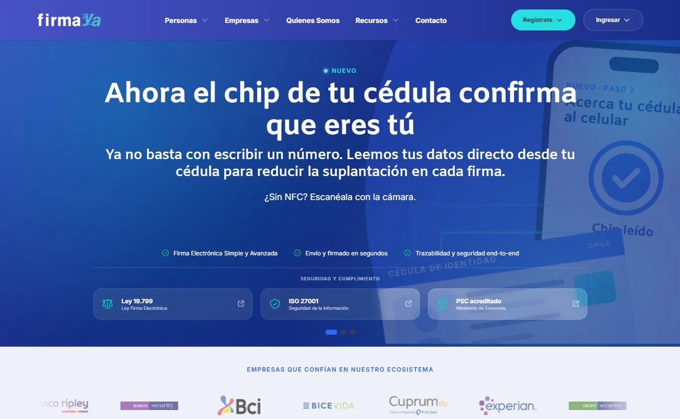 Sitio web FirmaYa